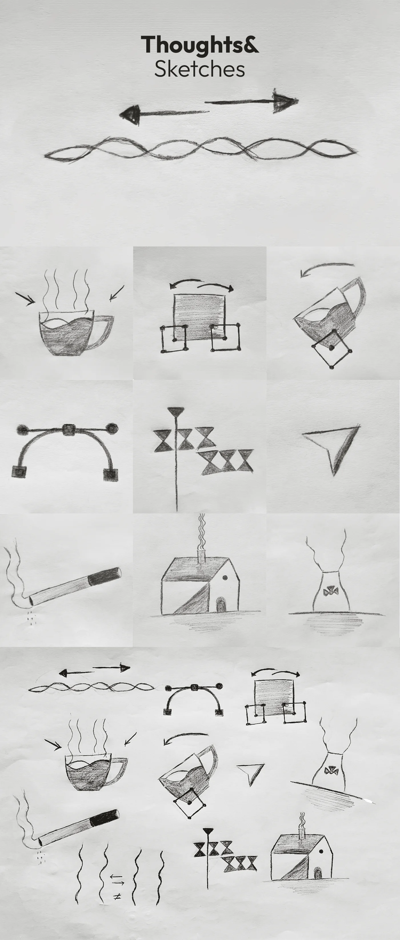 Coffee cup sketches